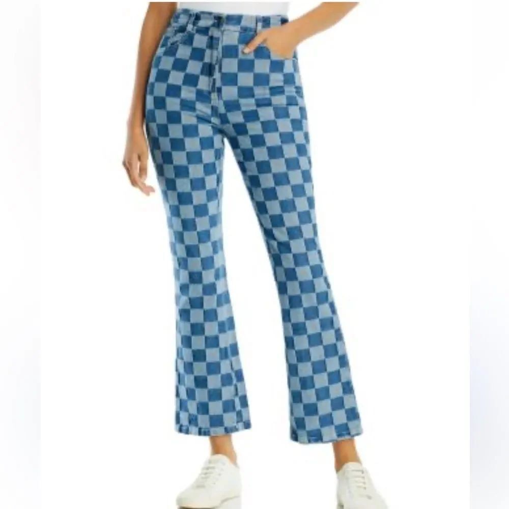Lucy Paris Blue Checkered Trousers